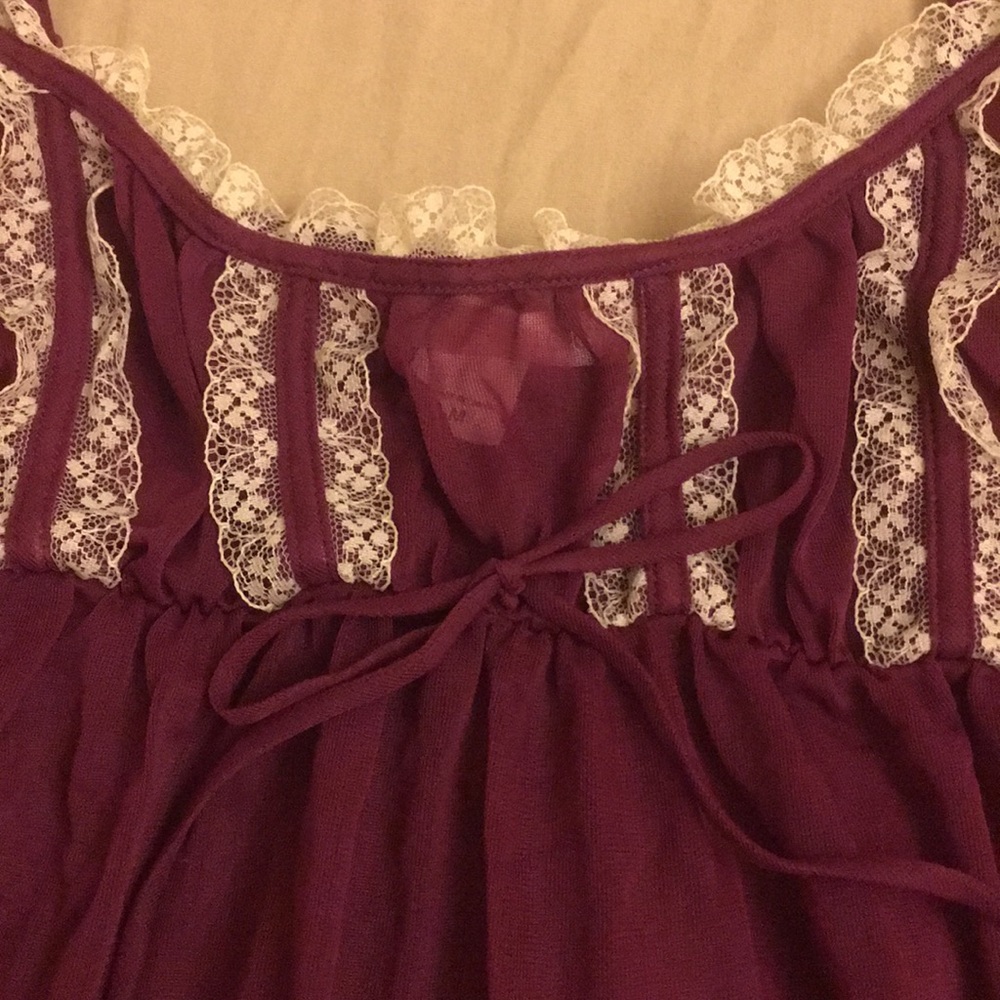 Burgundy Victoria Secret babydoll lingerie